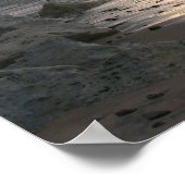 ミシガン湖上空の嵐の夕日のポスター ポスター (角)