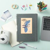 ミシガン湖北アメリカの地図 シール (iPadカバー)
