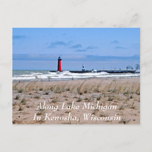 ミシガン湖沿い ポストカード (正面)