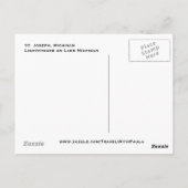 ミシガン湖畔の聖ジョセフ灯台 ポストカード (裏面)