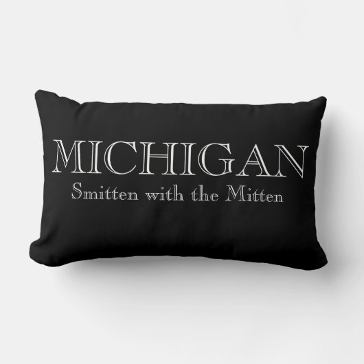 ミシガン湖素晴らし湖 ランバークッション (正面)