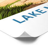 ミシガン湖統一された州旅行プリント ポスター (角)