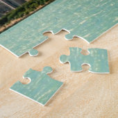 ミシガン湖著シカゴのスカイラインの眺め ジグソーパズル (側面)