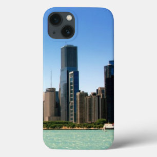 ミシガン湖著シカゴのスカイラインの眺め iPhone 13ケース