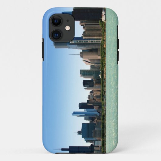 ミシガン湖著シカゴのスカイラインの眺め Case-Mate iPhoneケース (裏面)