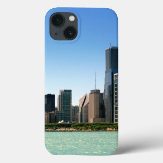 ミシガン湖著シカゴのスカイラインの眺め Case-Mate iPhoneケース (裏面)