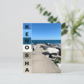 ミシガン湖 – ウィスコンシン州ケノシャ ポストカード (スタンド正面)