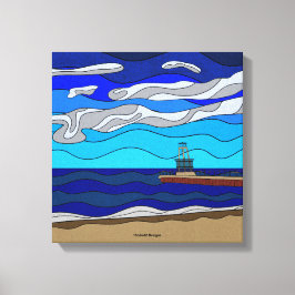 ミシガン湖 - キャンバスプリント (14"x14")