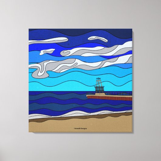 ミシガン湖 - キャンバスプリント (30"x30") (正面)