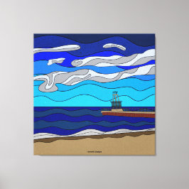ミシガン湖 - キャンバスプリント (40"x40")