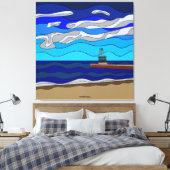 ミシガン湖 - キャンバスプリント (40"x40") (インサイチュ (寝室))