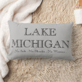 ミシガン湖、サメ、塩、心配なし ランバークッション (ブランケット)