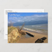 ミシガン湖、シェボイガン州、ウィスコンシン州はがき ポストカード (正面/裏面)