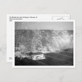 ミシガン湖、シカゴ、イリノイ州防波堤 ポストカード (正面/裏面)