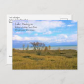 ミシガン湖、シボイガン、ウィスコンシン葉書 ポストカード (正面/裏面)