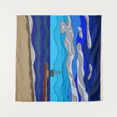ミシガン湖 - タペストリー (144cm x 144cm) (正面(横))