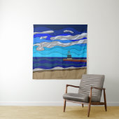 ミシガン湖 - タペストリー (144cm x 144cm) (インサイチュ)