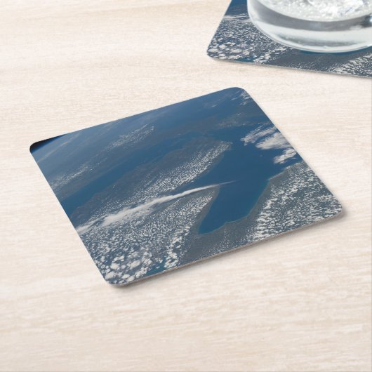 ミシガン湖、ヒューロン湖、ミシガン州。 スクエアペーパーコースター (アングル)