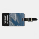 ミシガン湖、ヒューロン湖、ミシガン州。 ラゲッジタグ (正面横)