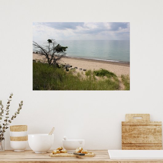 ミシガン湖 ポスター (キッチン)