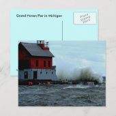 ミシガン湖 ポストカード (正面/裏面)