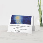 ミシガン湖II上のMoonrise カード (裏面)