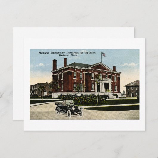 ミシガン盲人雇用研究所 ポストカード (正面/裏面)