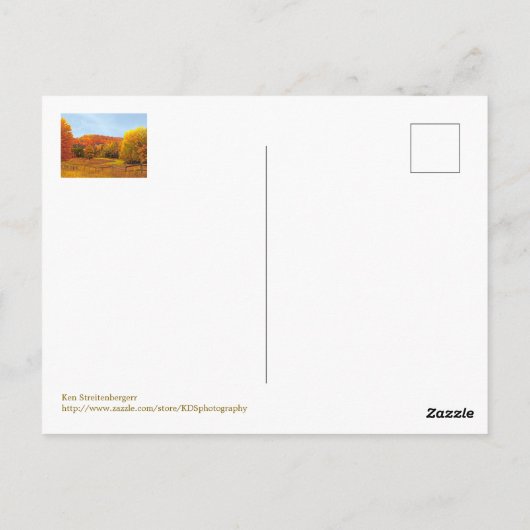 ミシガン秋 ポストカード (裏面)