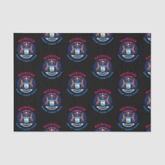 ミシガン素晴らし湖州旗 薄葉紙 (正面)