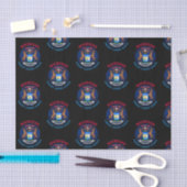 ミシガン素晴らし湖州旗 薄葉紙 (クラフト)