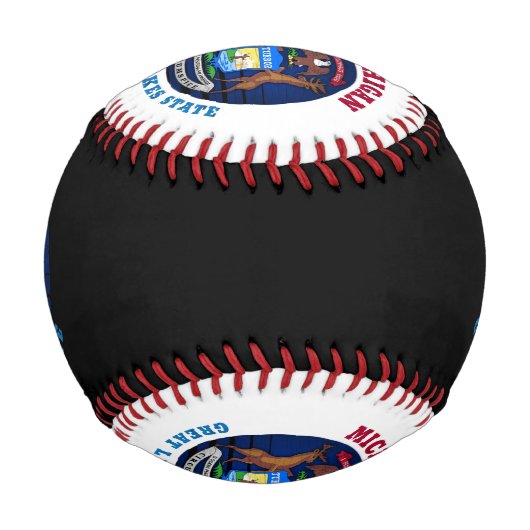 ミシガン素晴らし湖州旗 野球ボール (正面)