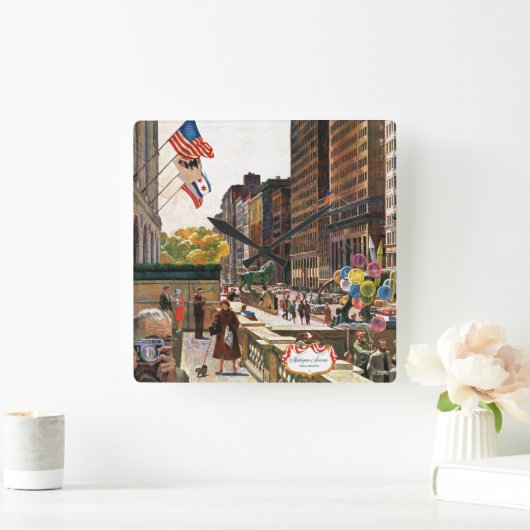 ミシガン通り、シカゴ、バイジョン・ファルター スクエア壁時計 (ホーム)