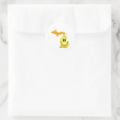 ミシガン顔 ラウンドシール (バッグ)