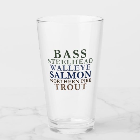 ミシガン魚釣りグラス タンブラーグラス (正面)