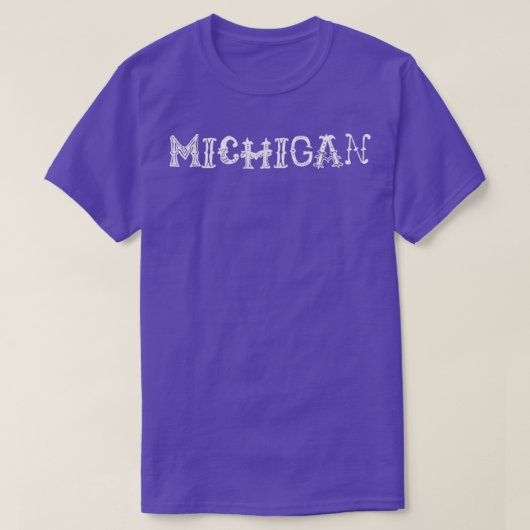 ミシガン50州名 Tシャツ (デザイン正面)