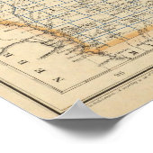 ミシガン、ウィスコンシン、アイオワの州 ポスター (角)