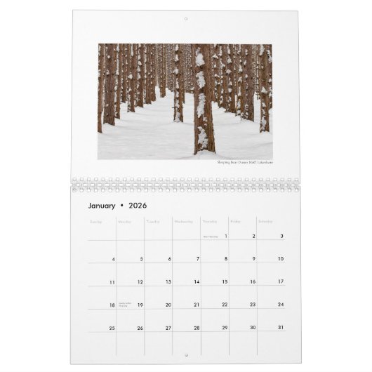 ミシガン カレンダー (1月 2026)