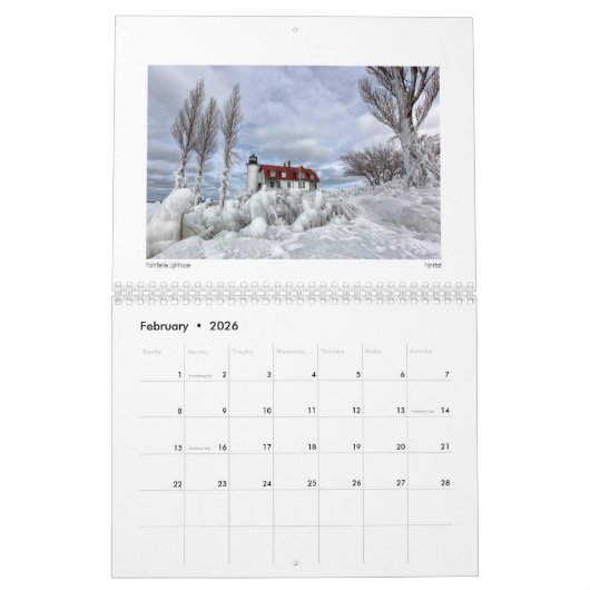 ミシガン カレンダー (2月 2026)