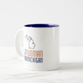 ミシガン·コーヒー·マグの女性 ツートーンマグカップ (正面左)