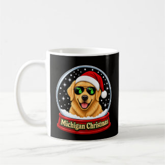 ミシガン ゴールデンレトリバー クリスマス コーヒーマグカップ