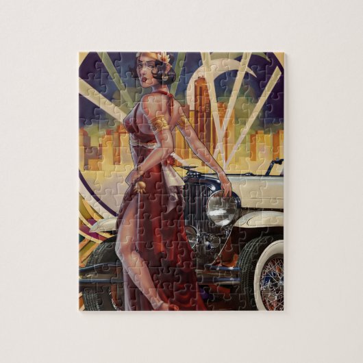 ミシガン,デトロイト |自動車市 ジグソーパズル (縦)