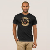 ミシガン・パグのサングラス姿 Tシャツ (正面フル)