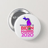 ミシガン・フォー・バイデン氏・ハリス2020 缶バッジ (正面&裏面)
