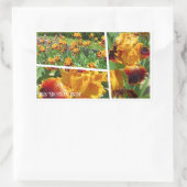 ミシガン・プライド [ジャーマンアイリス] 長方形シール (バッグ)