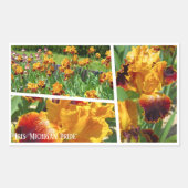 ミシガン・プライド [ジャーマンアイリス] 長方形シール (正面)