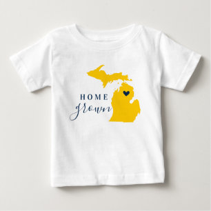 ミシガン ホームグロウン｜ブルー＆ゴールド ベビーTシャツ