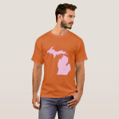 ミシガン ホームステート ピンク Tシャツ (正面フル)