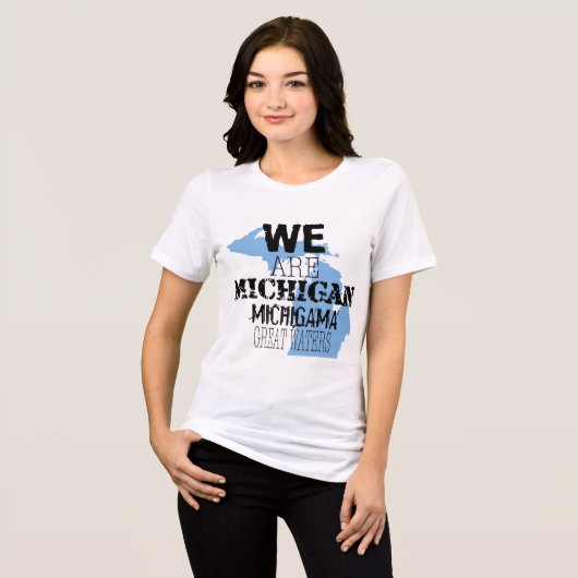 ミシガン ミシガマ 大いなる水 トライブレンドTシャツ (正面全面)