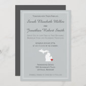 ミシガン·ラブ-カスタマイズ可能な結婚式招待状 招待状 (正面/裏面)