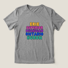 ミシガン・レインボーテキスト グレートレイクス・キャン クーラー トライブレンドTシャツ